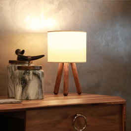 Opviq AYD-2940 Lámpara de mesa de madera Beige